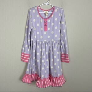 Matilda Jane Purple Long Sleeve Fit & Flare Dress 8